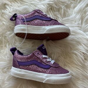 Lilac glitter vans